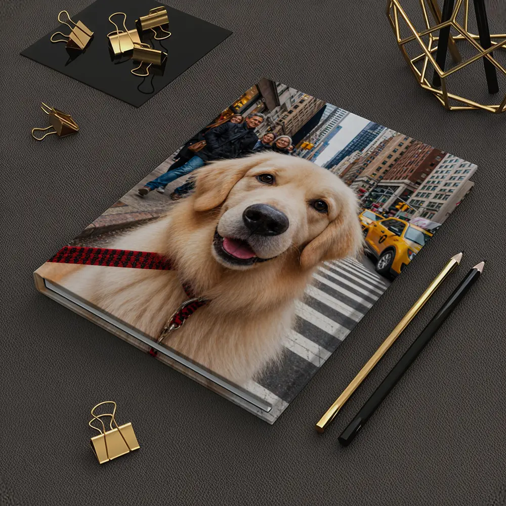 Golden Retriever Dog New York City Street – Notebooks