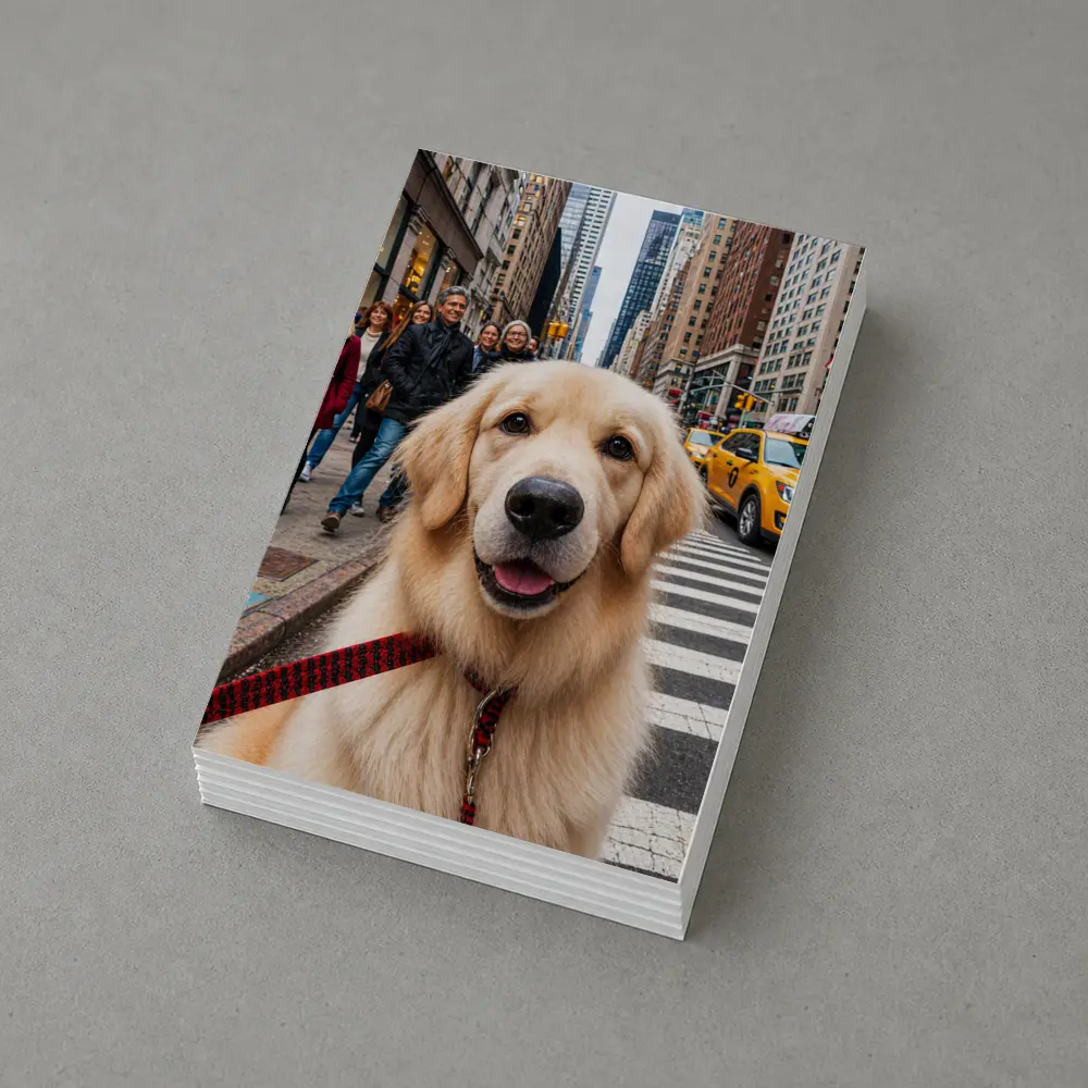 Golden Retriever Dog New York City Street – Postcards