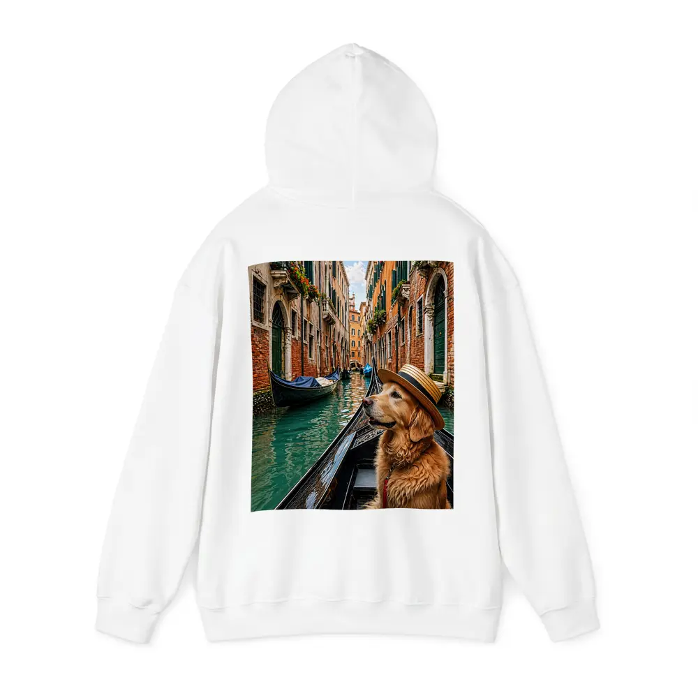 Golden Retriever Dog Wearing Hat Venice Canal – Hoodies