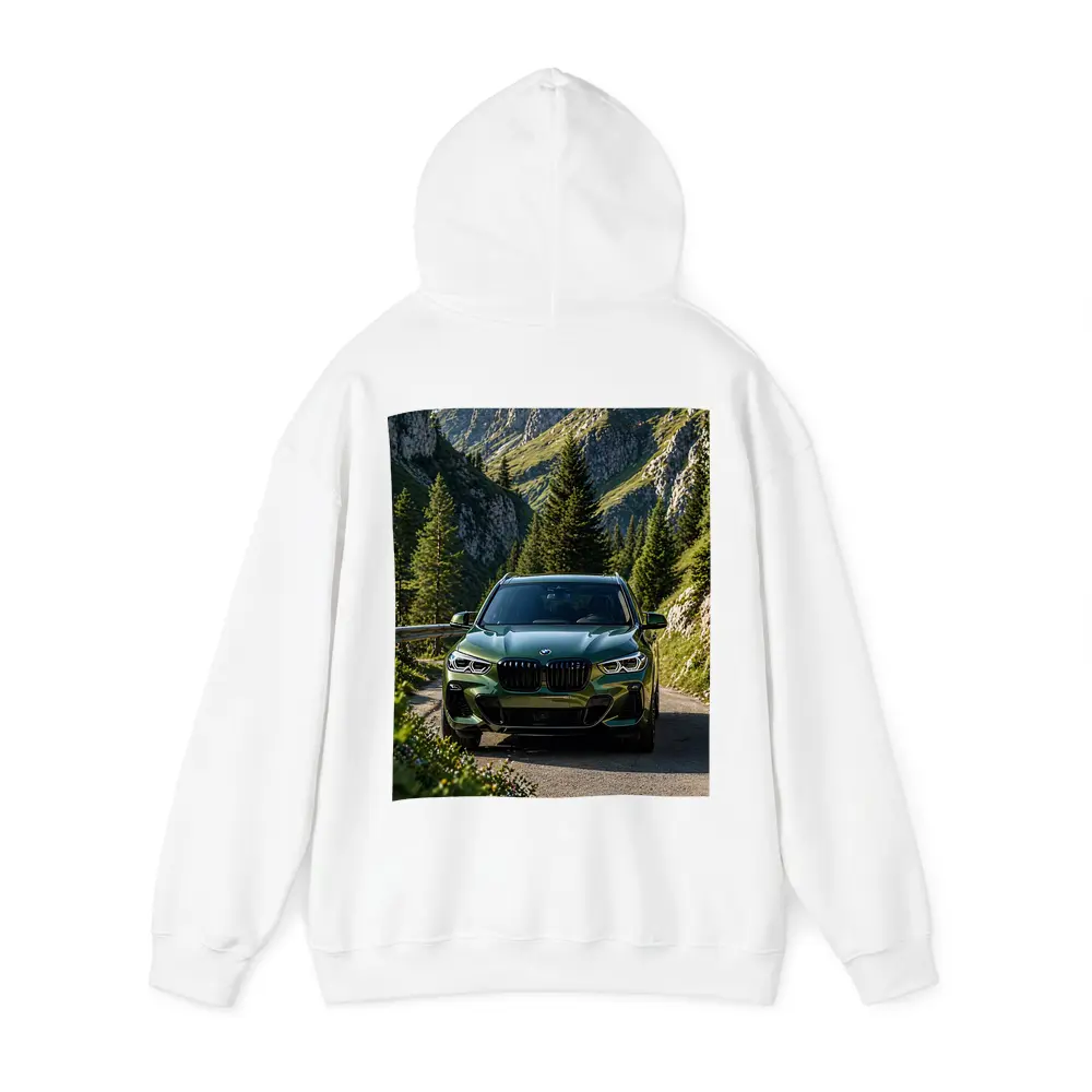 BMW X3 Green SUV Mountain Road Drive – Hoodies