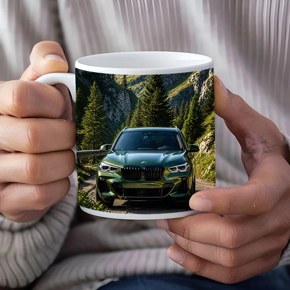 BMW X3 Green SUV Mountain Road Drive – Mugs