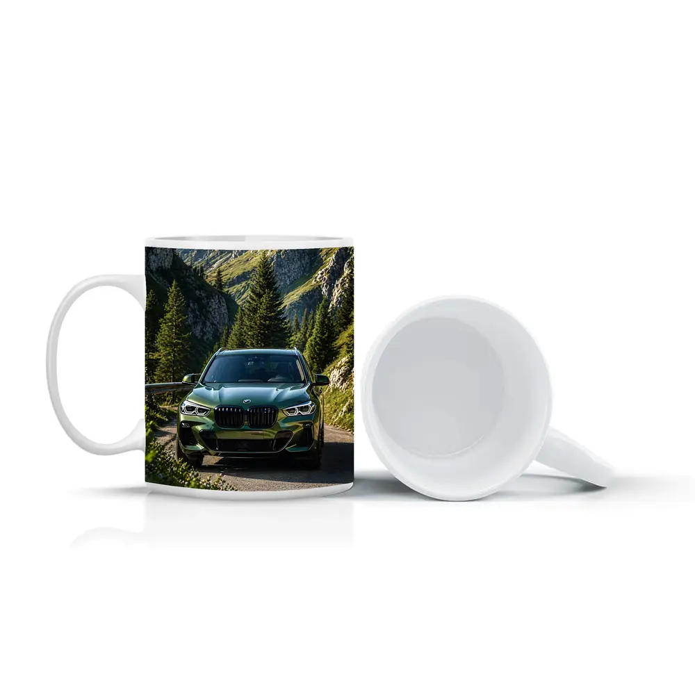 BMW X3 Green SUV Mountain Road Drive – Mugs