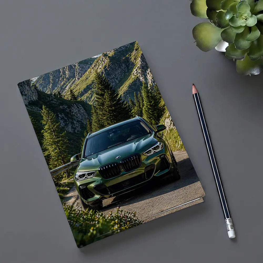 BMW X3 Green SUV Mountain Road Drive – Notebooks