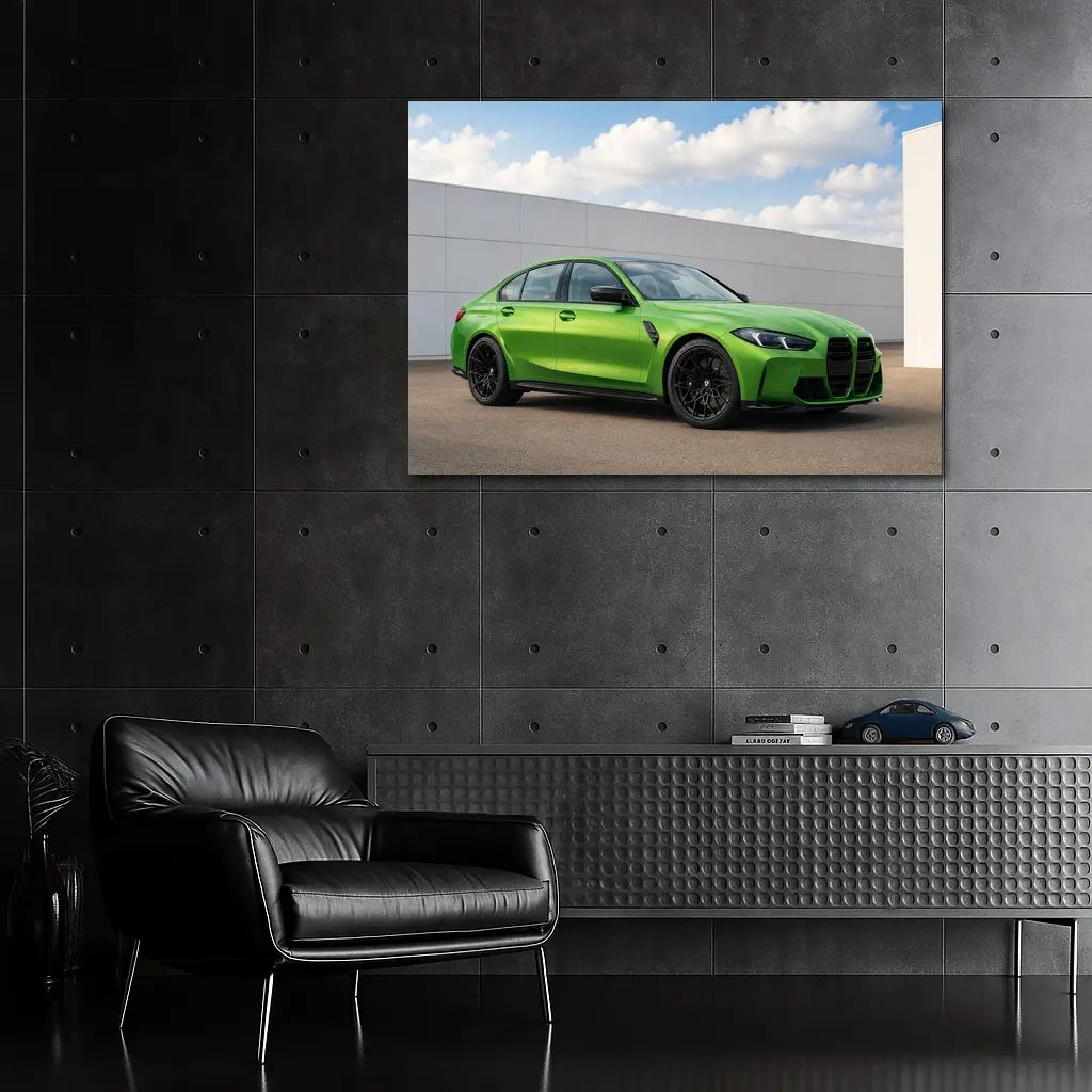 BMW M3 G80 Green Sedan Outdoor – Wall Art