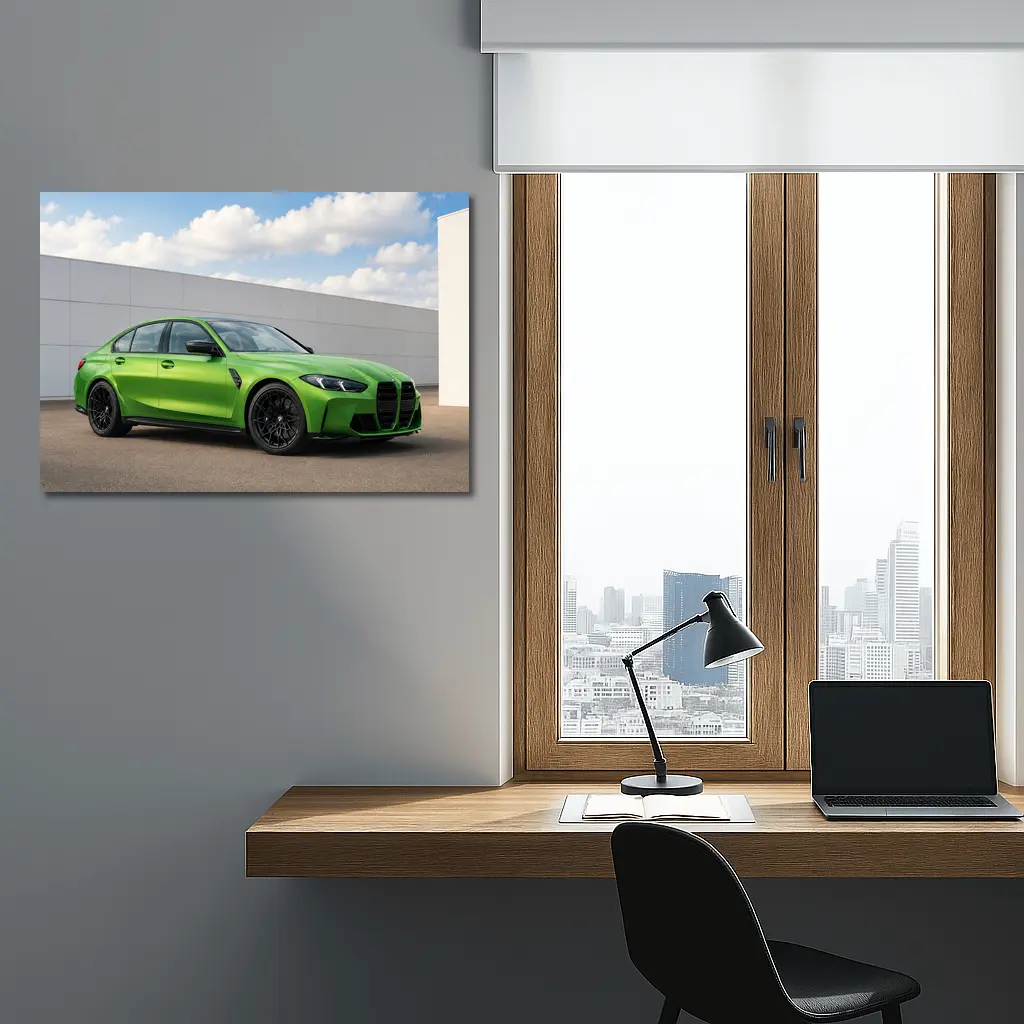 BMW M3 G80 Green Sedan Outdoor – Wall Art