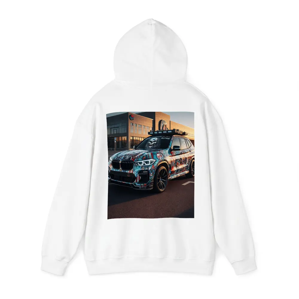 BMW X3 Custom Graffiti Wrap Urban Setting – Hoodies