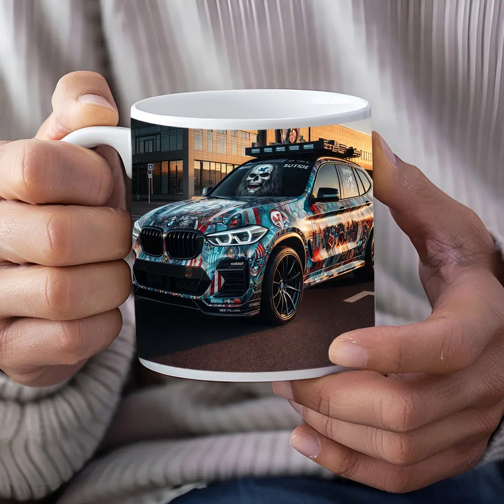 BMW X3 Custom Graffiti Wrap Urban Setting – Mugs