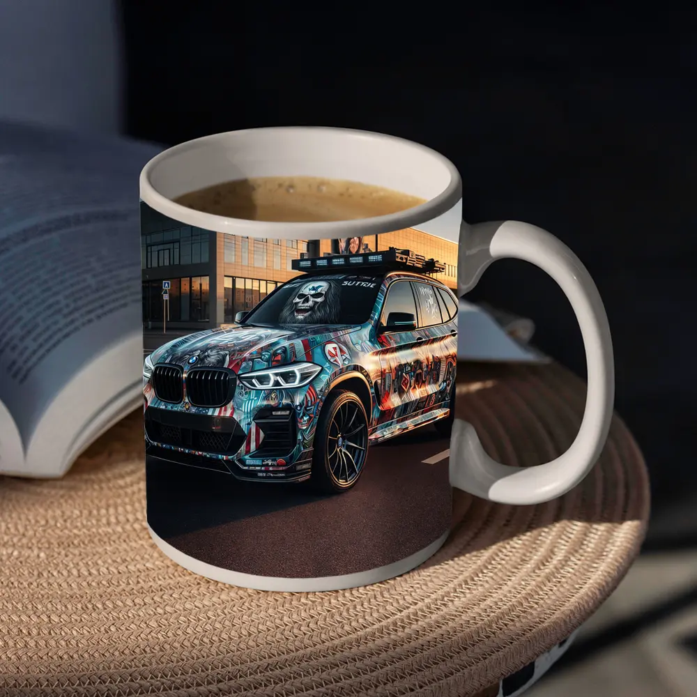 BMW X3 Custom Graffiti Wrap Urban Setting – Mugs