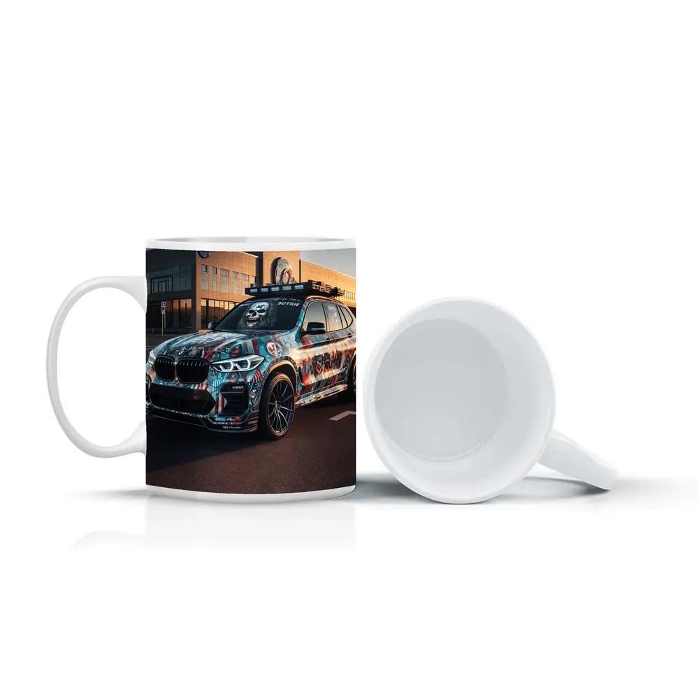 BMW X3 Custom Graffiti Wrap Urban Setting – Mugs