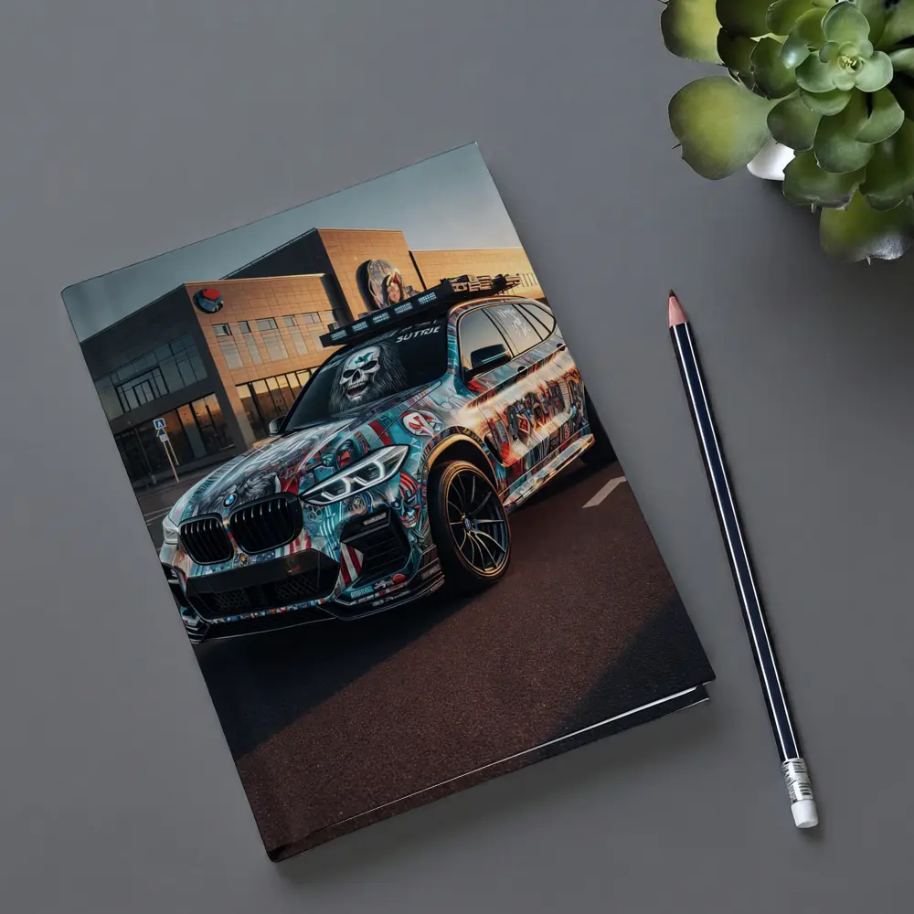 BMW X3 Custom Graffiti Wrap Urban Setting – Notebooks