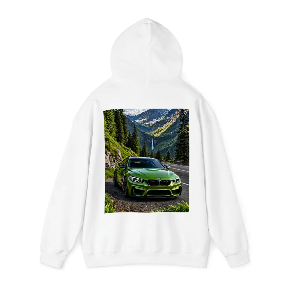 Green BMW M4 Mountain Road Waterfall – Hoodies