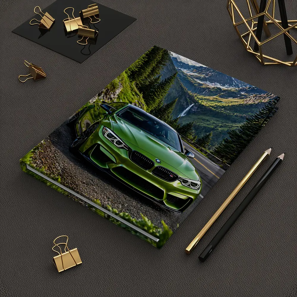 Green BMW M4 Mountain Road Waterfall – Notebooks
