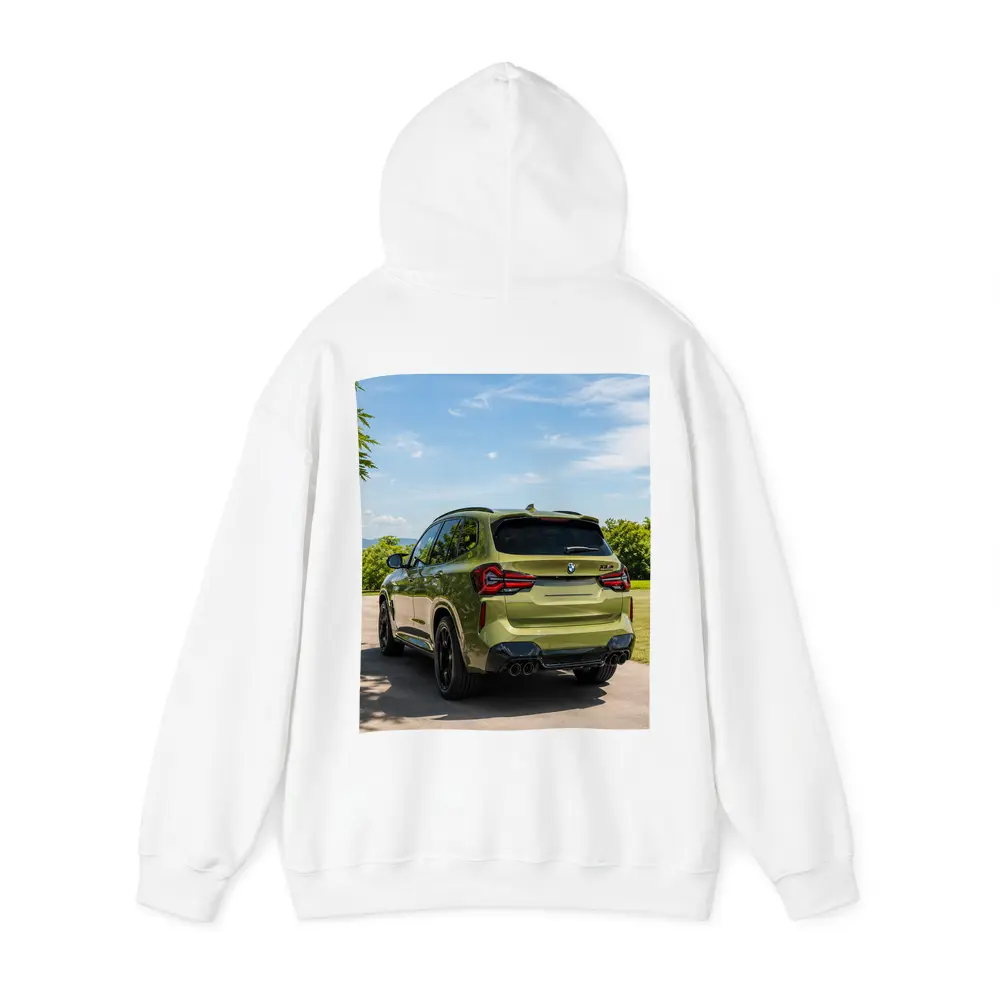 BMW X3M Olive Green Rear Outdoor Setting – Hoodies