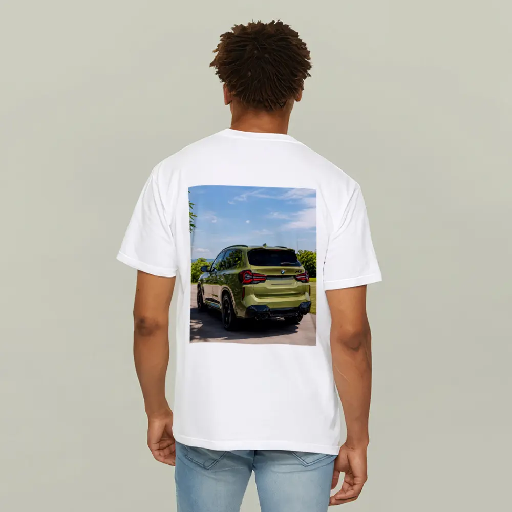 BMW X3M Olive Green Rear Outdoor Setting – T-Shirts