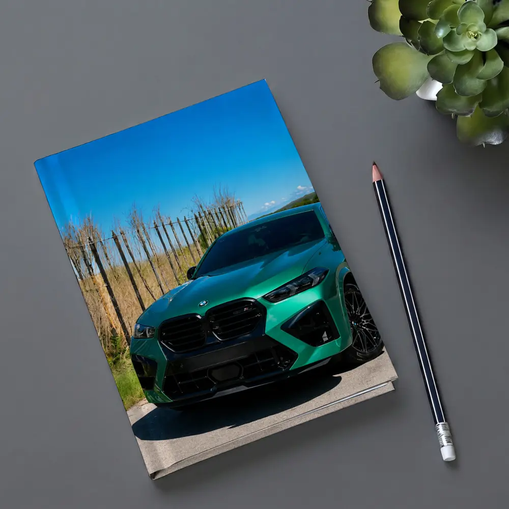 BMW X6M Green on Sunny Country Road – Notebooks