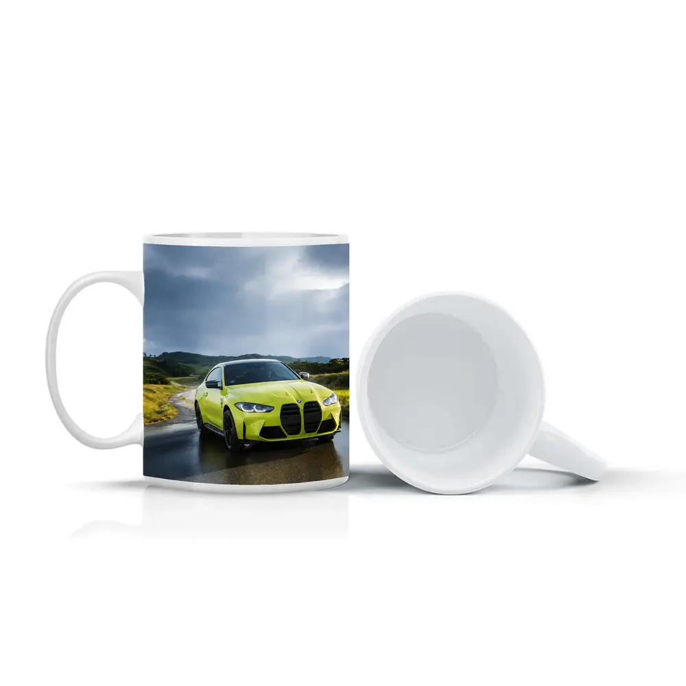 BMW M4 Lime Green Wet Road Hills – Mugs