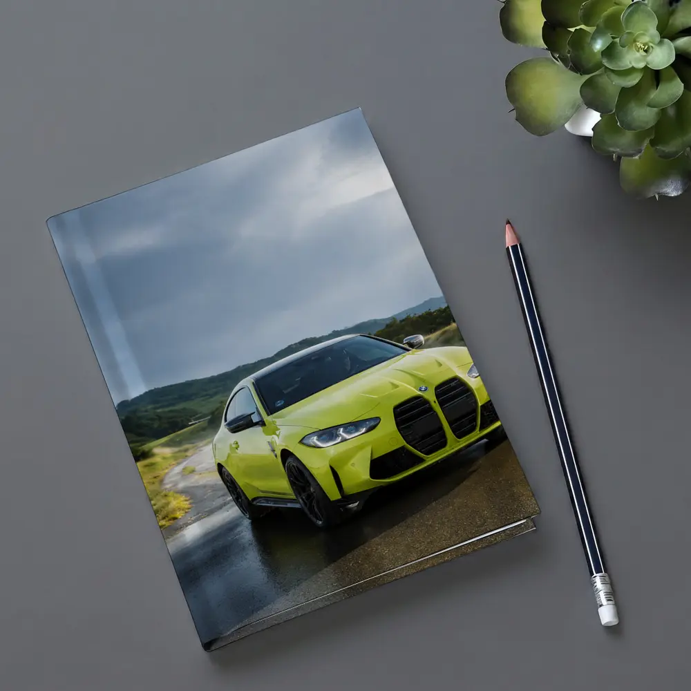 BMW M4 Lime Green Wet Road Hills – Notebooks