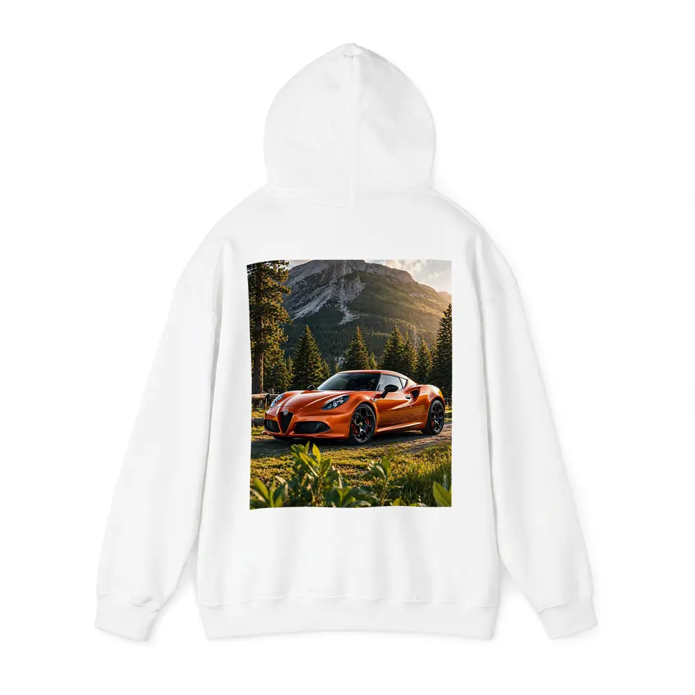Alfa Romeo 4C Orange Mountain Forest Setting – Hoodies