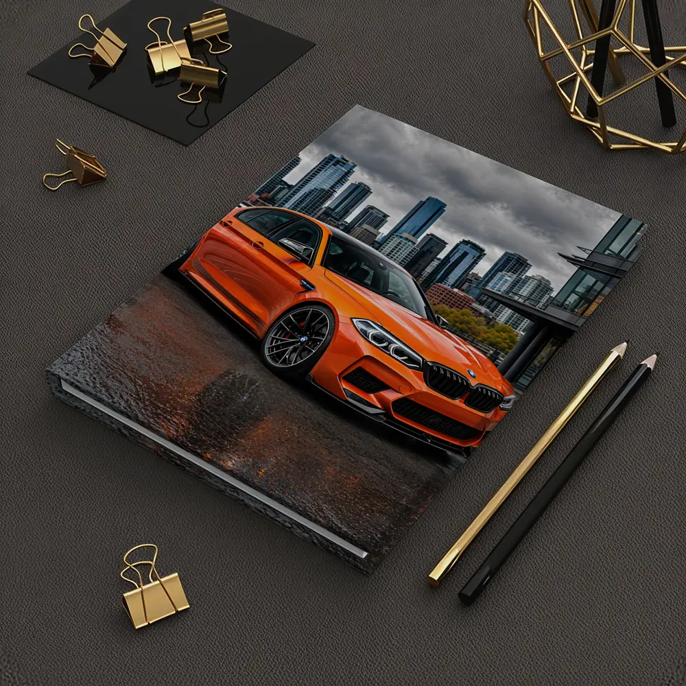 BMW M5 Orange Sedan City Waterfront – Notebooks