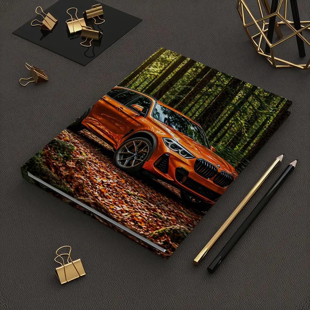 BMW X1 Orange SUV Forest Setting – Notebooks