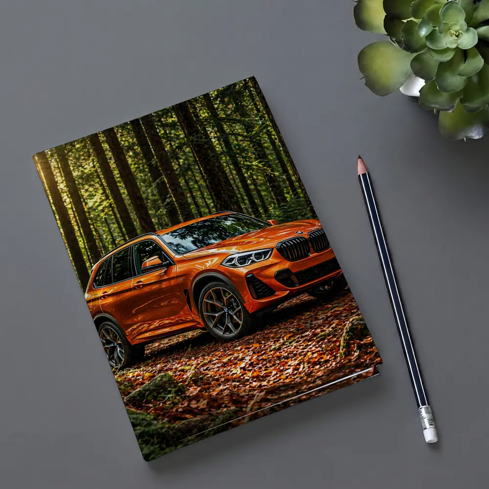 BMW X1 Orange SUV Forest Setting – Notebooks