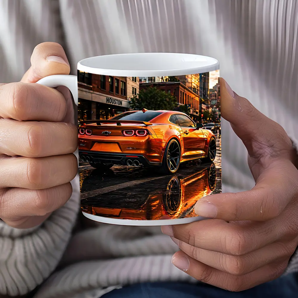 Chevrolet Camaro ZL1 Orange Houston City Streets – Mugs