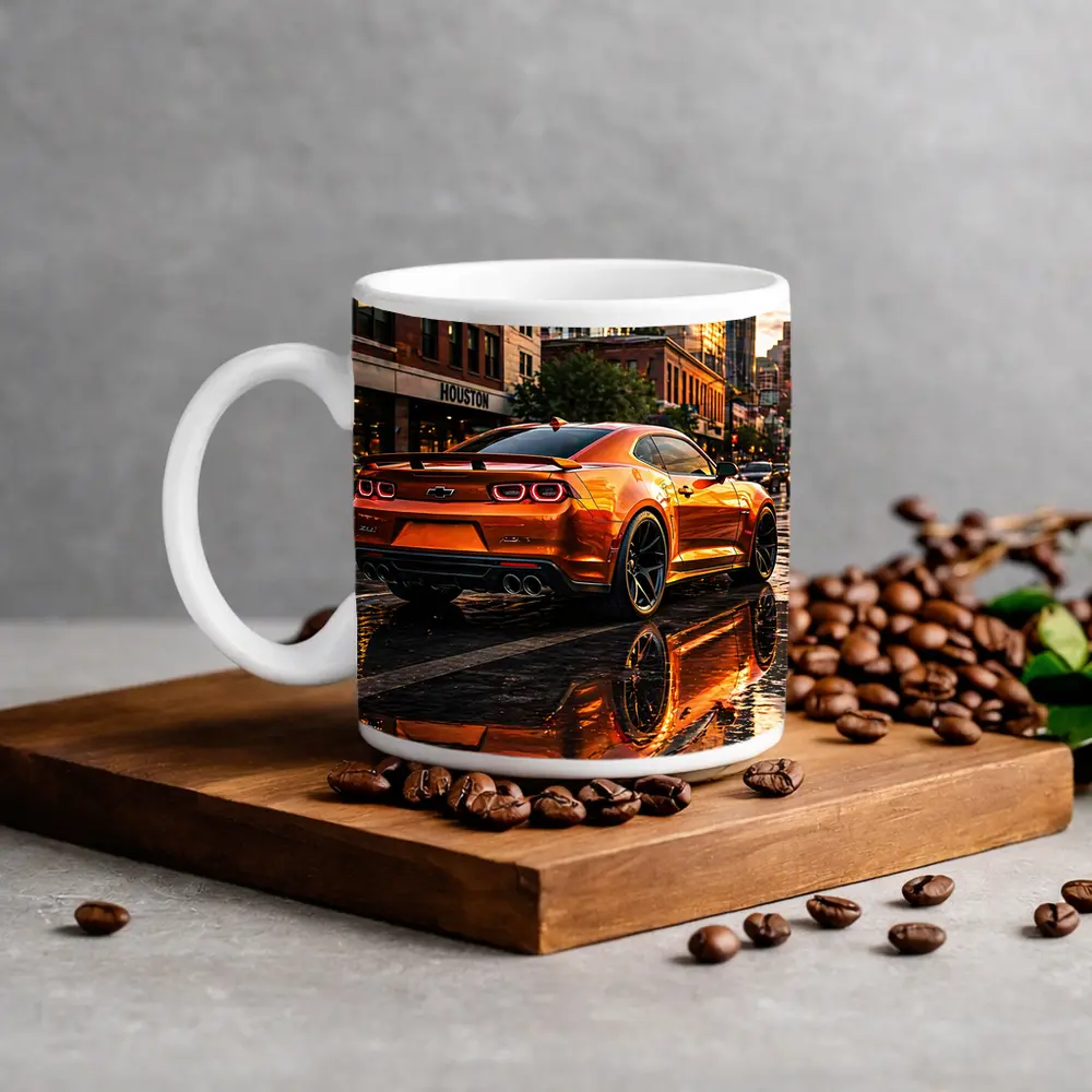 Chevrolet Camaro ZL1 Orange Houston City Streets – Mugs