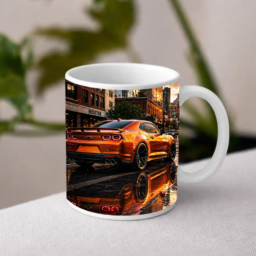 Chevrolet Camaro ZL1 Orange Houston City Streets – Mugs
