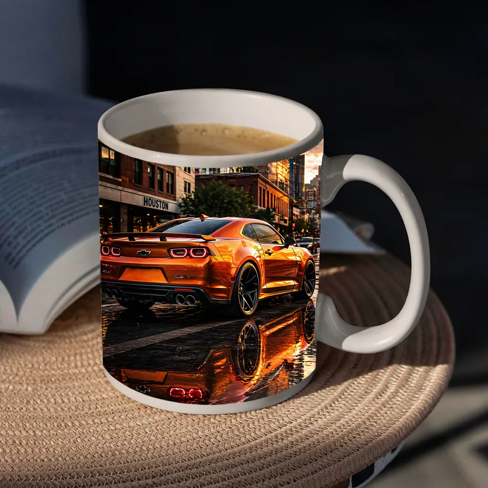 Chevrolet Camaro ZL1 Orange Houston City Streets – Mugs