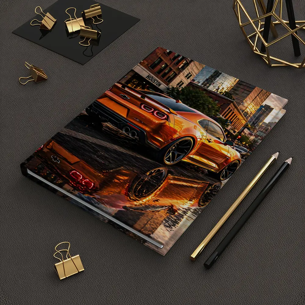 Chevrolet Camaro ZL1 Orange Houston City Streets – Notebooks