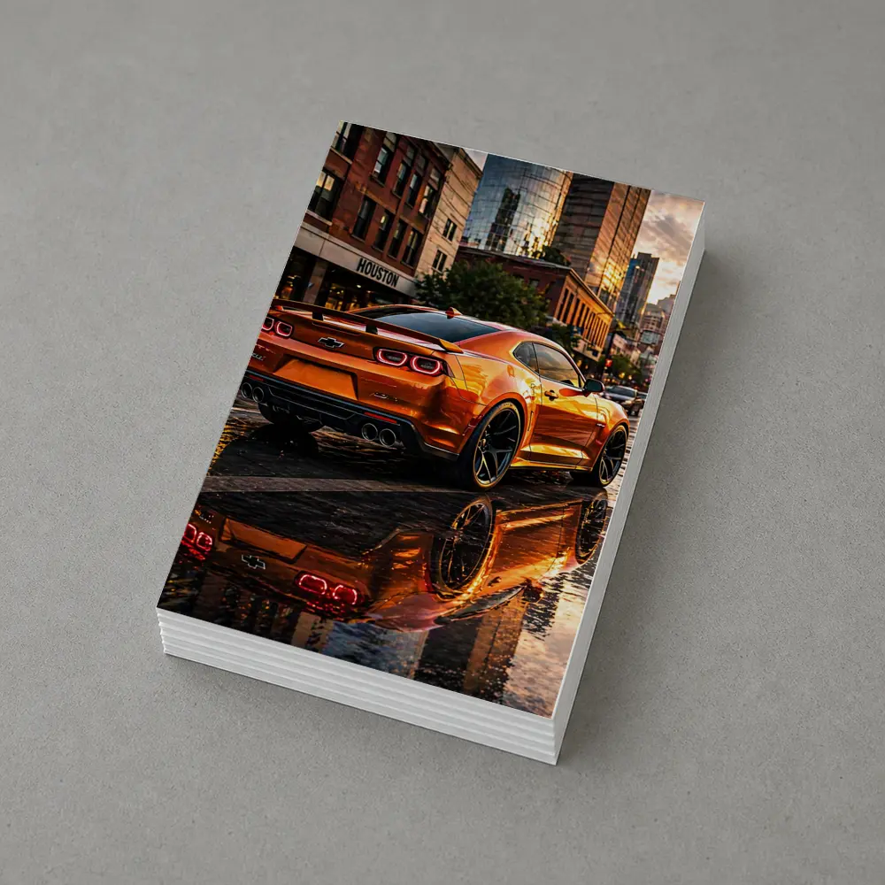 Chevrolet Camaro ZL1 Orange Houston City Streets – Postcards