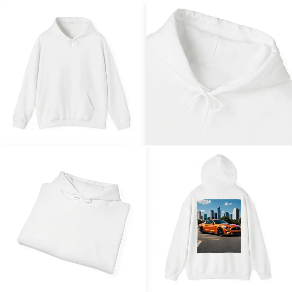 Ford Mustang GT Orange City Skyline – Hoodies