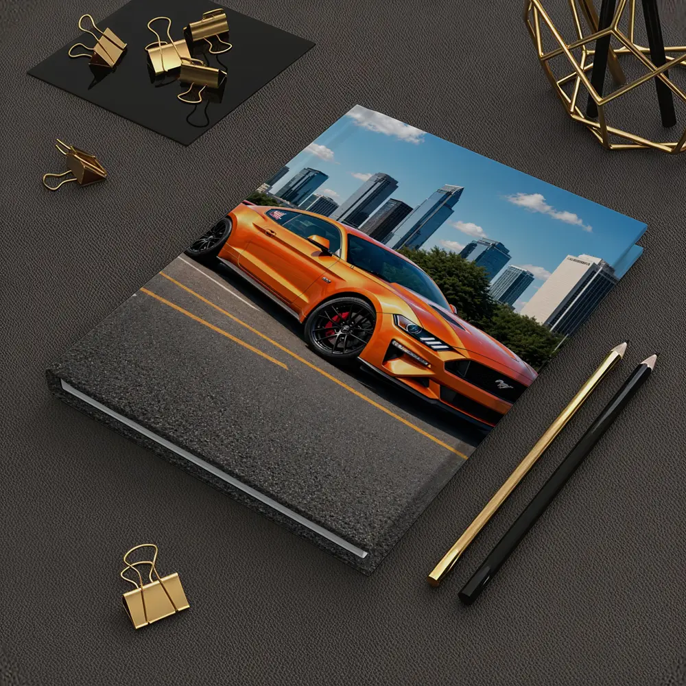 Ford Mustang GT Orange City Skyline – Notebooks