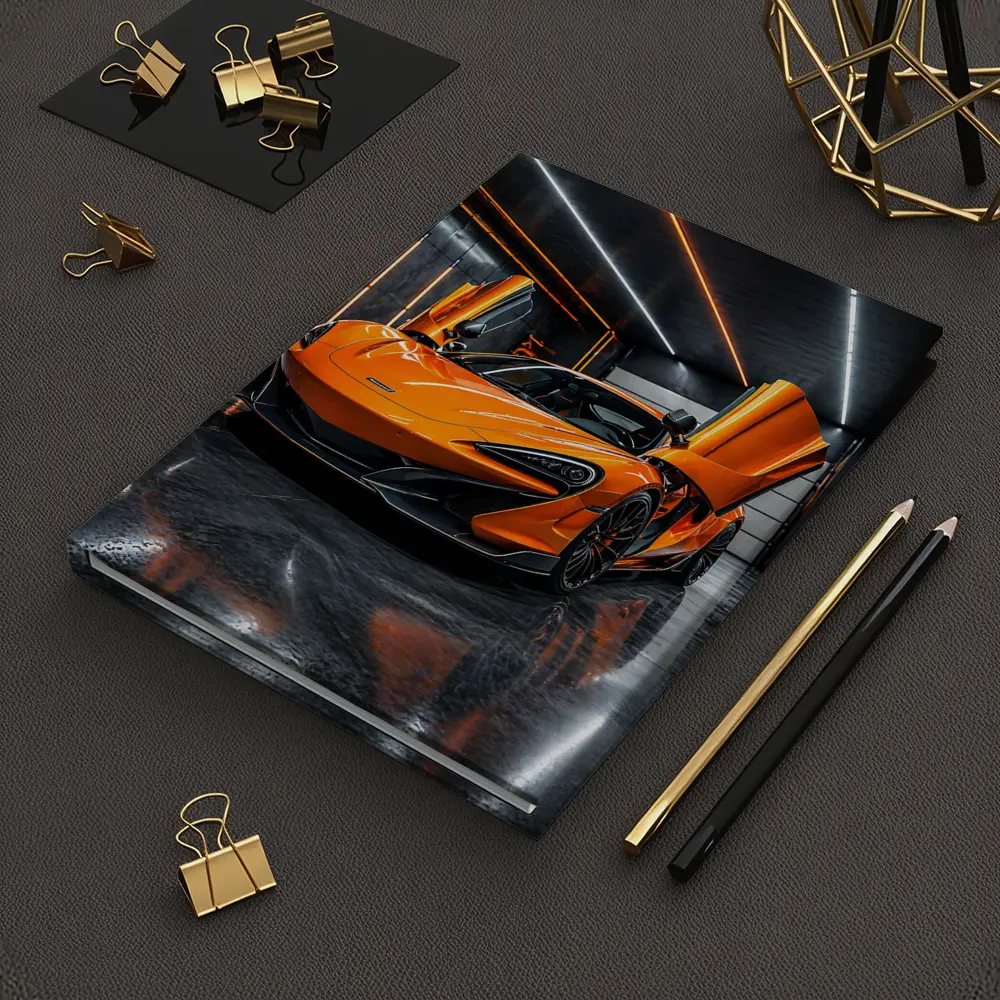McLaren 600LT Orange Dihedral Doors Garage – Notebooks