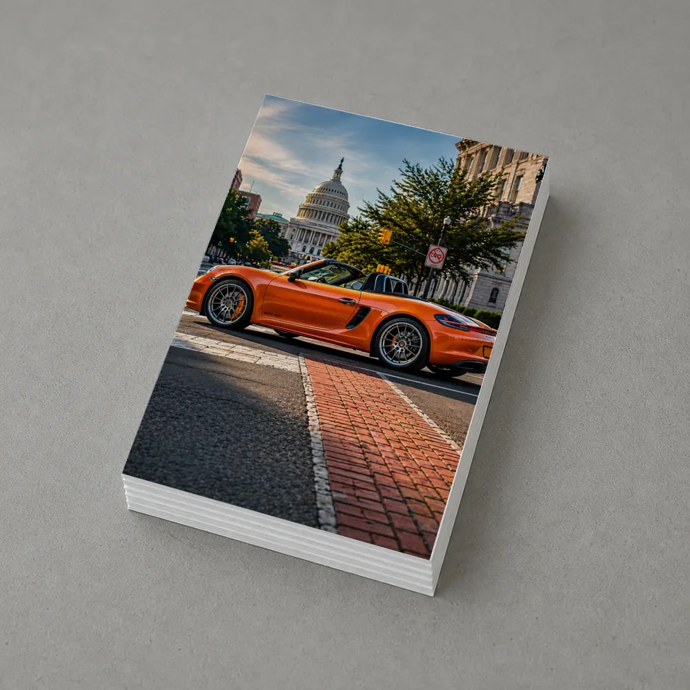 Porsche Boxster Orange Streets Washington DC – Postcards
