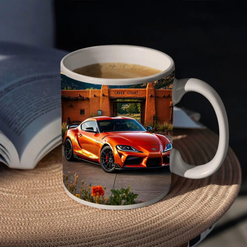 Toyota GR Supra Orange Mountain Adobe Setting – Mugs