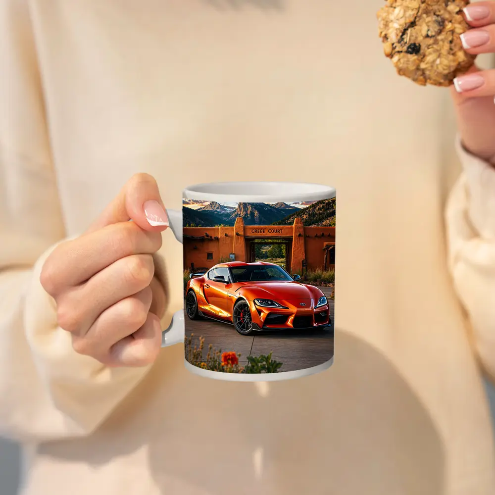 Toyota GR Supra Orange Mountain Adobe Setting – Mugs