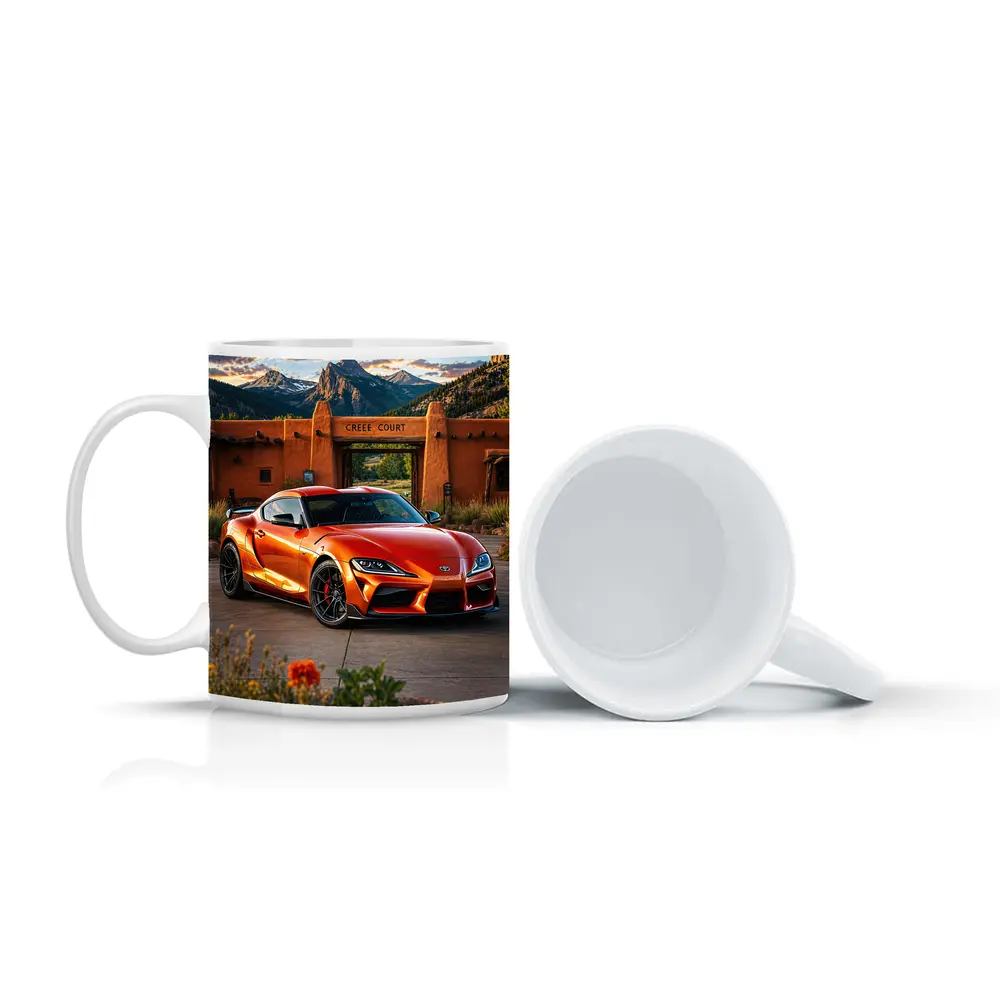 Toyota GR Supra Orange Mountain Adobe Setting – Mugs