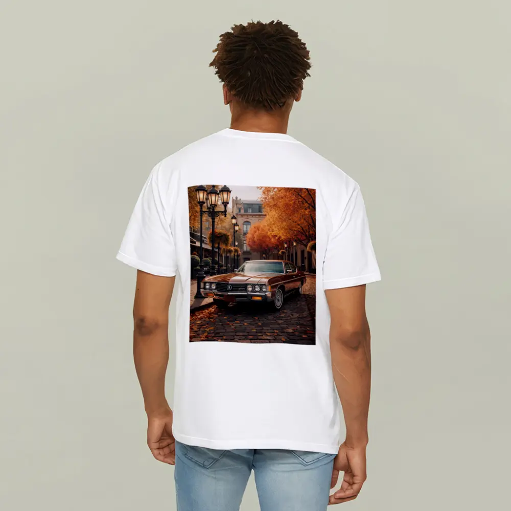 Acura Classic Car Cobblestone Autumn Street – T-Shirts