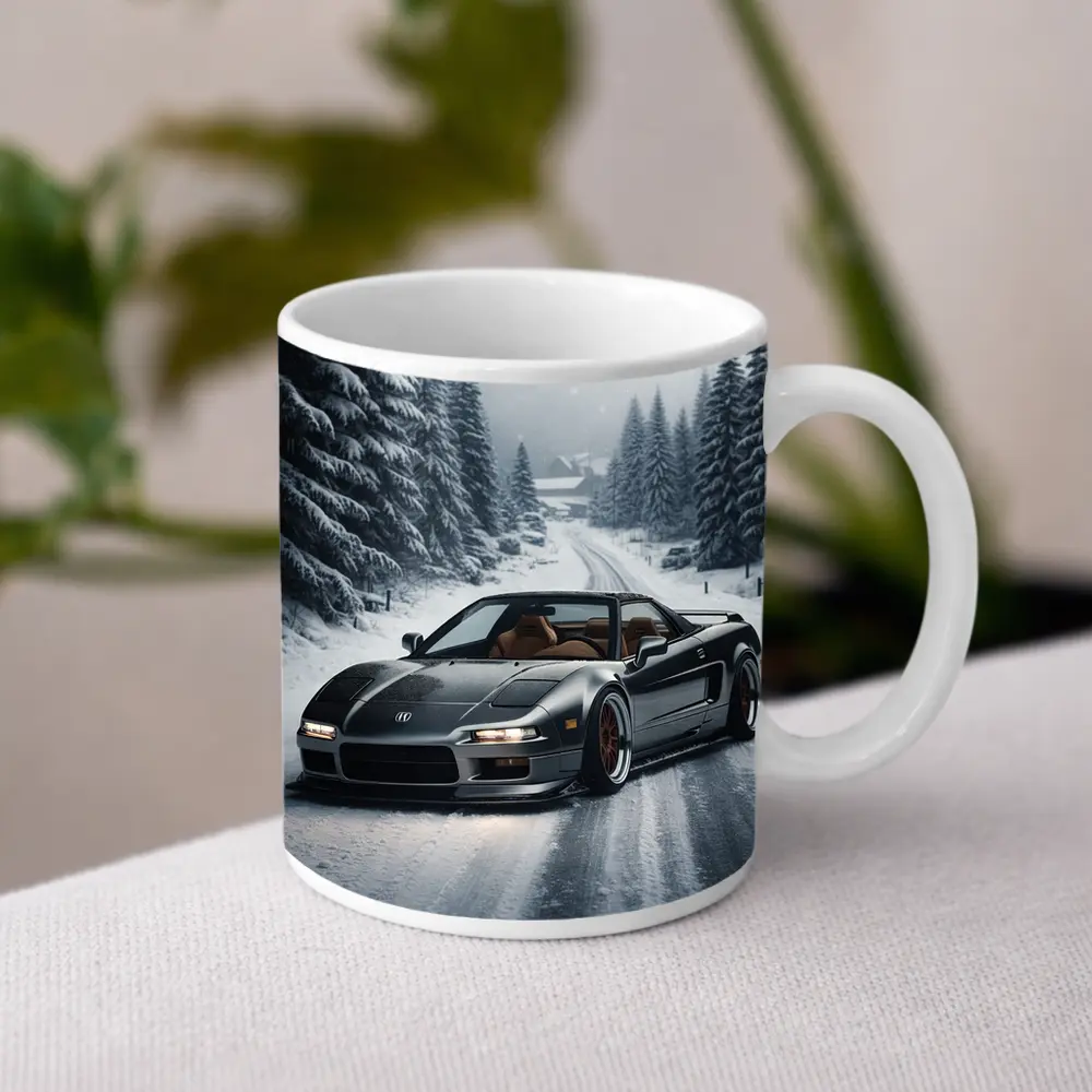 Acura NSX Snow Road Winter Forest – Mugs