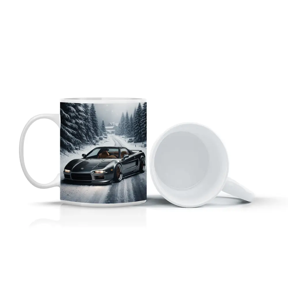 Acura NSX Snow Road Winter Forest – Mugs