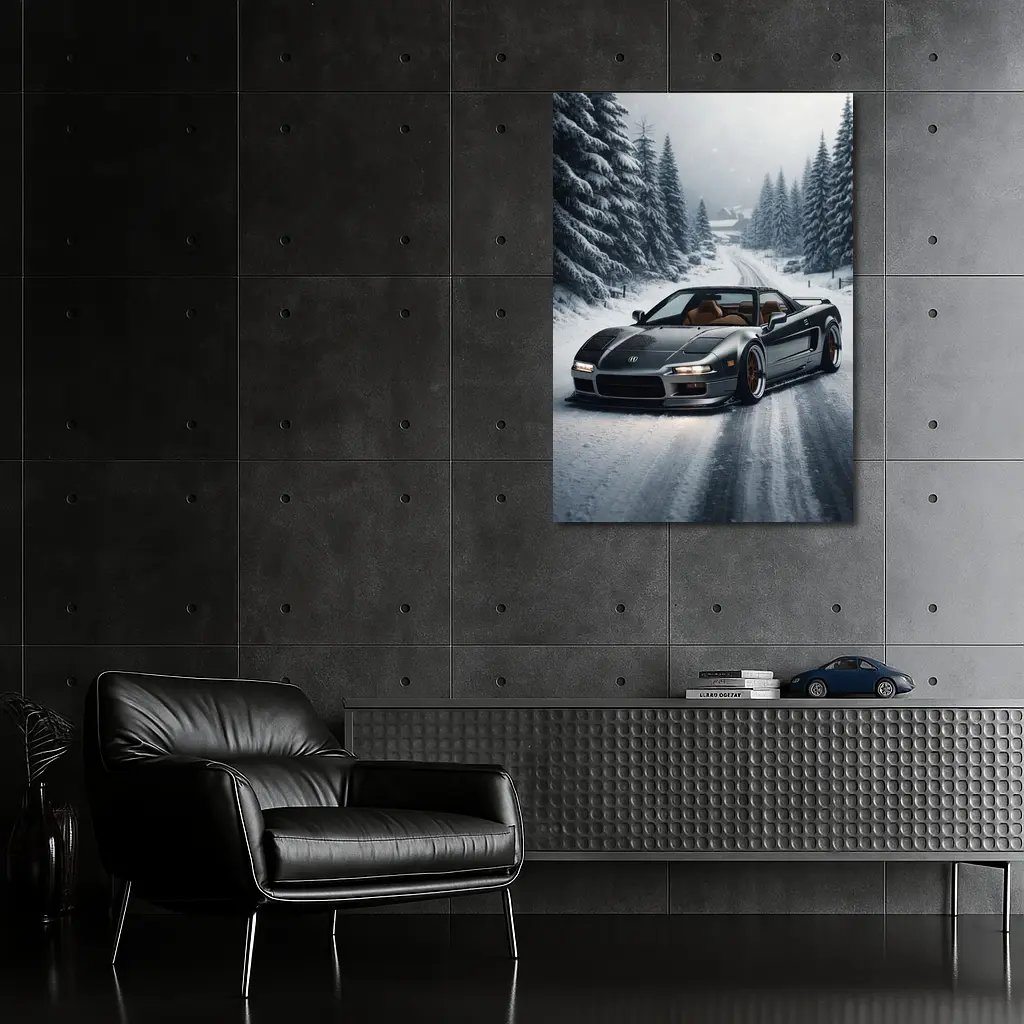Acura NSX Snow Road Winter Forest – Wall Art