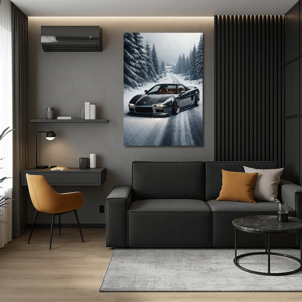 Acura NSX Snow Road Winter Forest – Wall Art