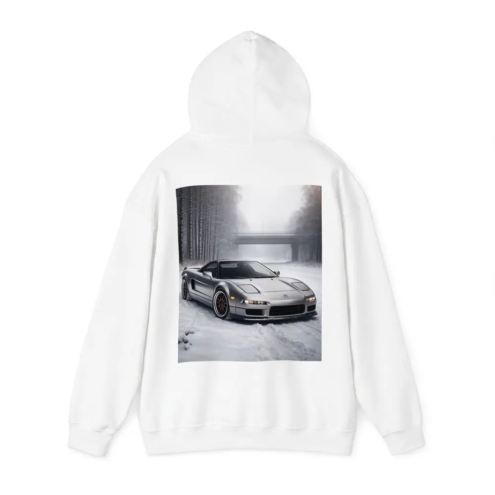 Acura NSX Silver Sports Car Snowy Road – Hoodies