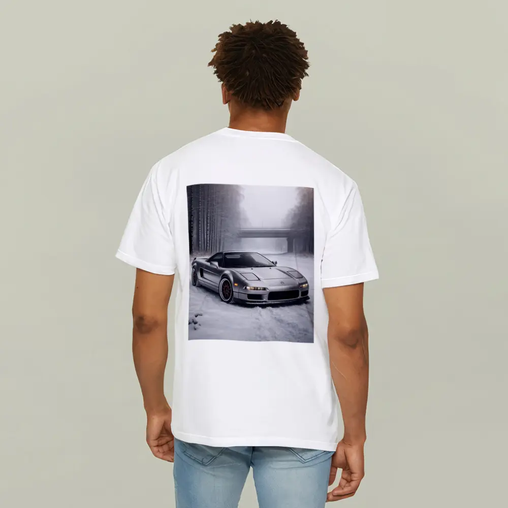 Acura NSX Silver Sports Car Snowy Road – T-Shirts