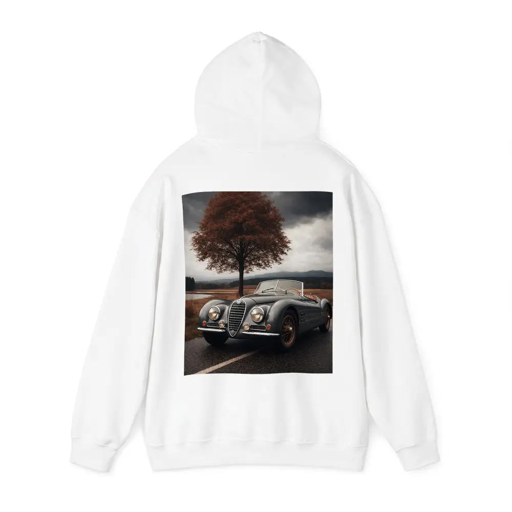 Vintage Alfa Romeo Roadster Cloudy Country Road – Hoodies