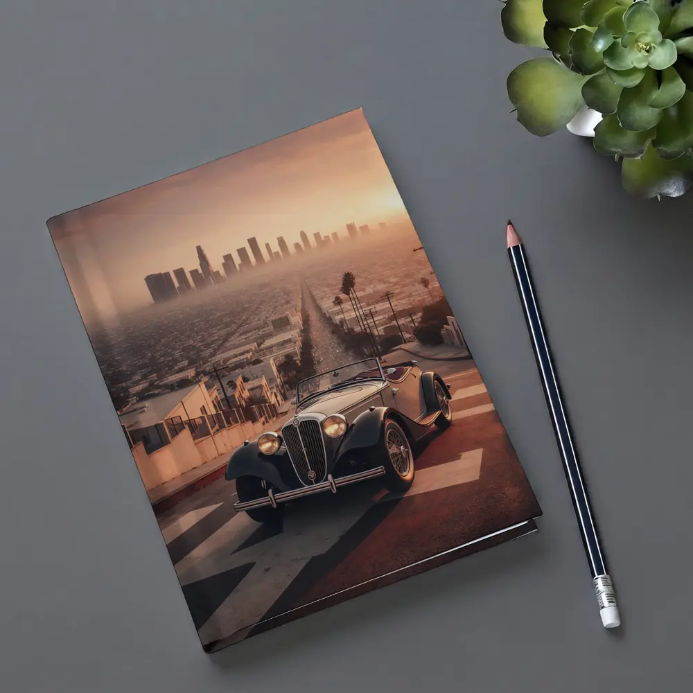 Vintage Alfa Romeo Classic Car Los Angeles Sunset – Notebooks