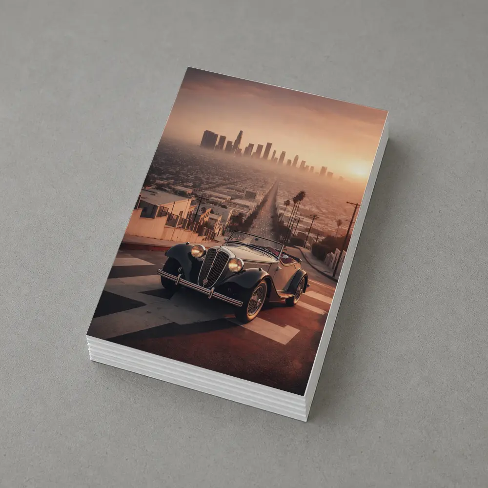 Vintage Alfa Romeo Classic Car Los Angeles Sunset – Postcards