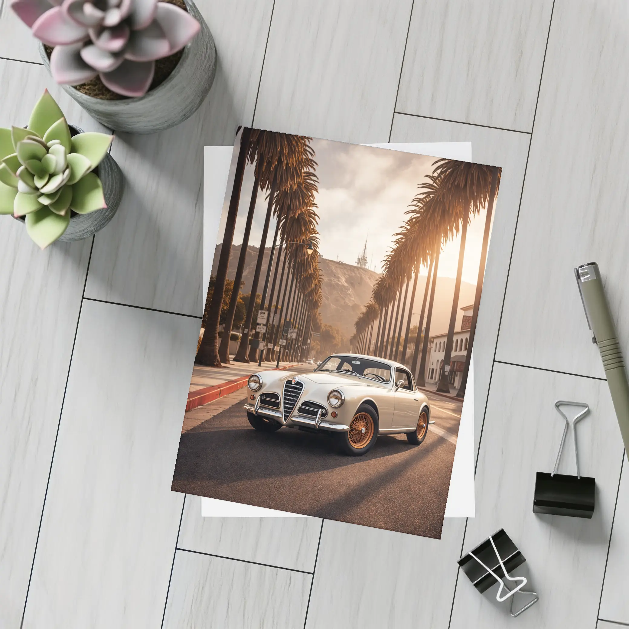 Vintage Alfa Romeo Classic Car Los Angeles – Postcards
