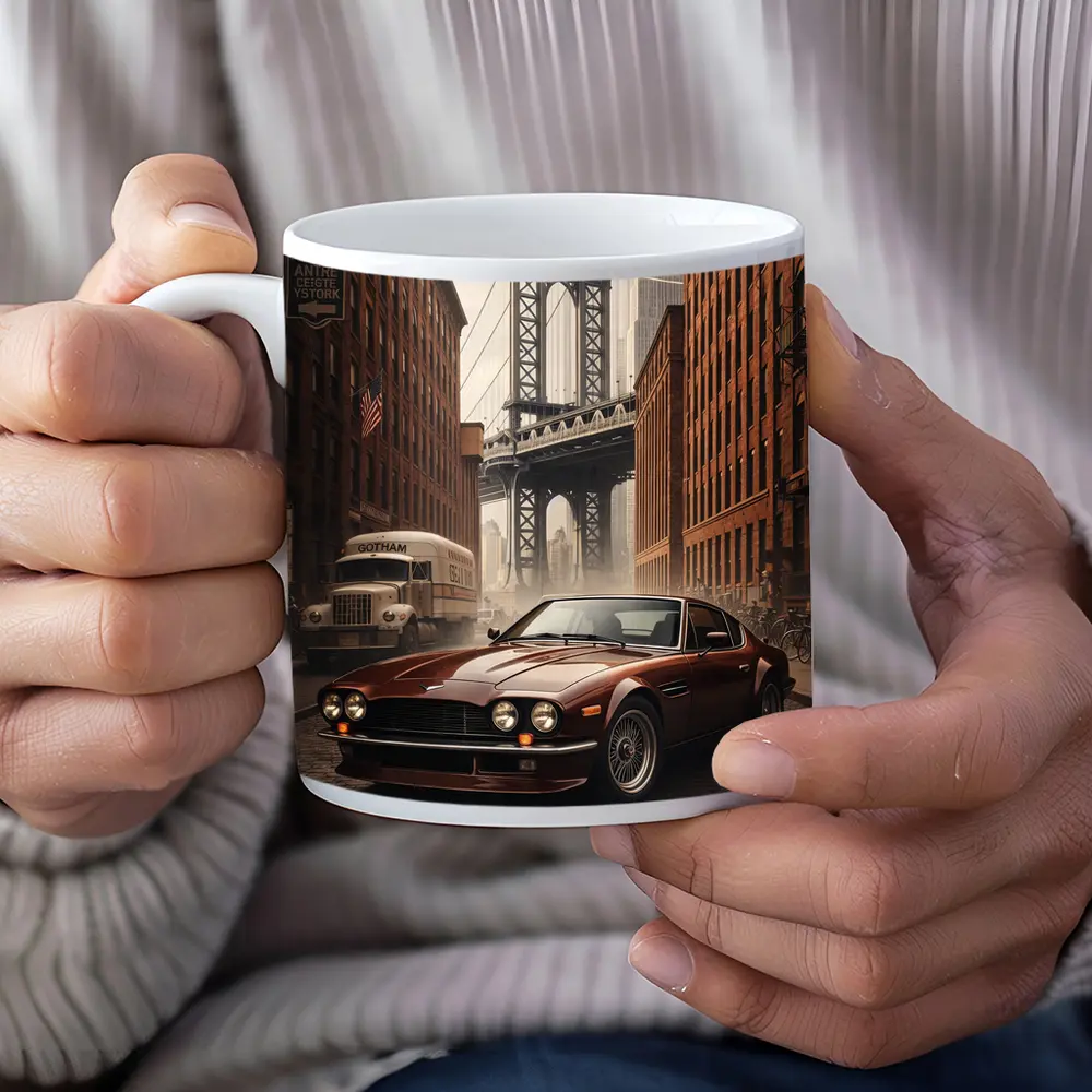 Aston Martin Vantage on New York Street – Mugs